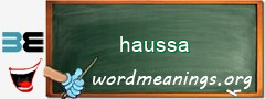 WordMeaning blackboard for haussa